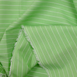 Popeline de coton tissée-teinte rayée fond citron vert