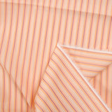 Popeline de coton tissée-teinte rayée violet fond orange