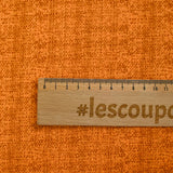 Coton imprimé empreinte fond orange foncé