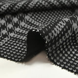 Maille Milano imprimée prince-de-galles gris fond noir