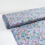 Coton liberty ® Elysian day violet et orange au mètre