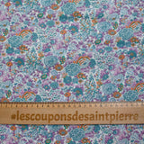Coton liberty ® Elysian day violet et orange au mètre