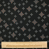 Viscose imprimée Celtique fond noir