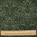 Viscose imprimée forêt baroque fond kaki