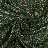 Viscose imprimée forêt baroque fond kaki