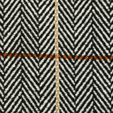 Laine mélangée thermocollée ligne marron et beige fond chevrons