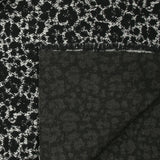 Jacquard de laine mélangée animal sauvage noir et blanc