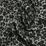 Jacquard de laine mélangée animal sauvage noir et blanc