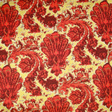 Maille de viscose et coton coquillage rouge fond doré