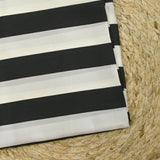 Doublure twill de viscose rayé noir et blanc cassé