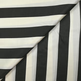 Doublure twill de viscose rayé noir et blanc cassé