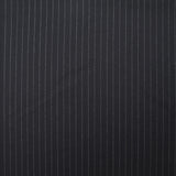 Tissu tailleur flanelle 100% laine Super 120's rayé 1 cm fond bleu nuit