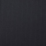 Tissu tailleur flanelle 100% laine Super 120's rayé 3 mm fond bleu marine