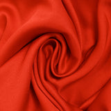 Crêpe satin viscose et acétate orange feu