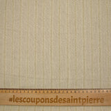 Polyester et lin à rayures lurex doré Carla fond naturel
