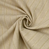 Polyester et lin à rayures lurex doré Carla fond naturel