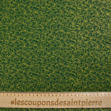 Cotton printed natural enchanted golden background green forest