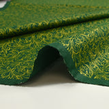 Cotton printed natural enchanted golden background green forest