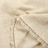 Tweed Emma lurex polyester fond crème