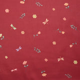 Cotton printed Montgolfière Rouge Tumette Red Background