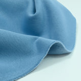 Tissu sweat minkee épais bleu jeans