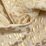 Brocart lurex lin et coton léopard doré