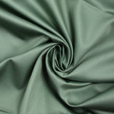 Sage satin cotton poplin