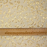 Brocart lurex lin et coton léopard doré