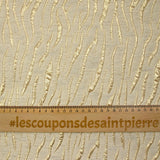 Brocart lurex lin et coton zèbre doré