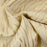 Brocart lurex lin et coton zèbre doré