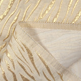 Brocart lurex lin et coton zèbre doré