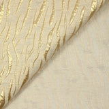 Brocart lurex lin et coton zèbre doré