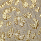 Brocart lurex lin et coton léopard doré