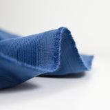 Velours côtelé Lina coton 1 mm bleu denim
