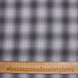 Viscose tissée teinte Laura à carreaux gris