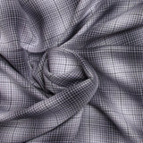 Viscose tissée teinte Laura à carreaux gris
