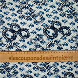 Coton matelassé double face sous la mer bleu au mètre