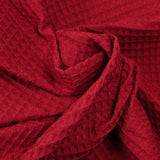 Coton 100% nid d'abeille cerise