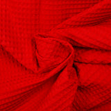 Coton 100% nid d'abeille rouge