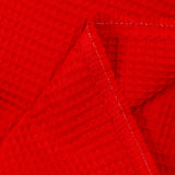 Coton 100% nid d'abeille rouge