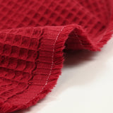 Coton 100% nid d'abeille cerise