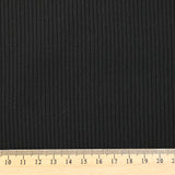 Jersey de viscose côtelé bord-côte noir