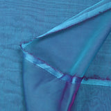 Mousseline 100% soie unie bleu changeant violet