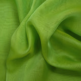 100% silk muslin plain apple green changing anise
