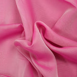 Mousseline 100% soie unie rose clair changeant fuchsia