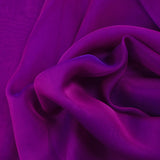 Mousseline 100% soie unie magenta changeant violet