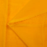 Mousseline de 100% soie unie jaune soleil