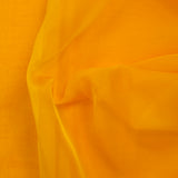 Mousseline de 100% soie unie jaune soleil