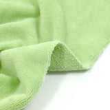 Tissu éponge bambou vert pomme vendu au mètre