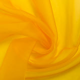 Mousseline de 100% soie unie jaune soleil